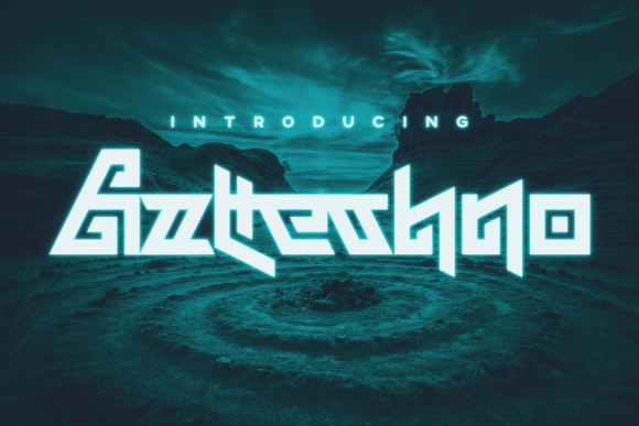 Aztechno: A Unique Display Typeface for Digital Design