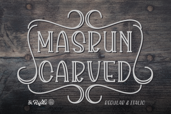 Masrun Carved: A Display Typeface for Bold Campaigns