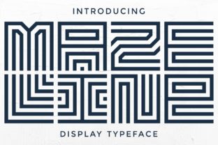 Maze Line: A Futuristic Display Typeface for Bold Web Headers