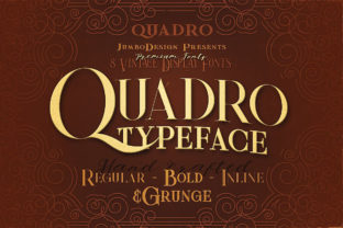 Quadro Family: A Vintage Display Font for Bold Branding