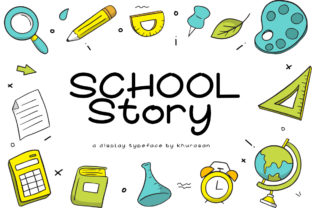 School Story: A Whimsical Display Font for Brands