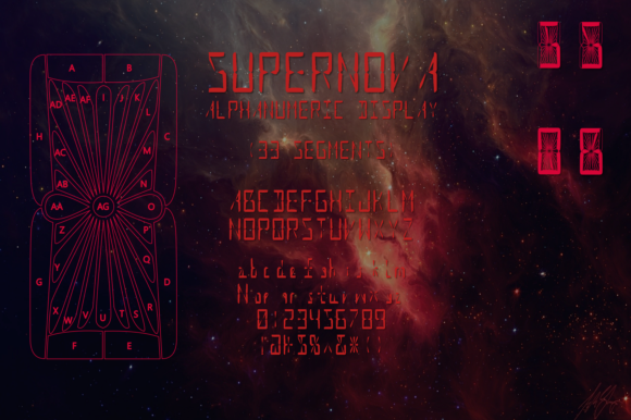 Supernova Alphnum Font for Crafters