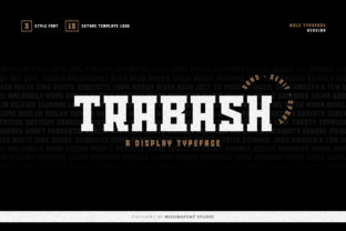 Trabash Display Font for Bold Maker Branding